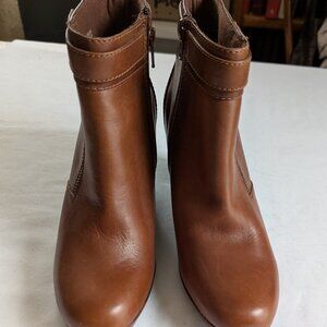 Clark's medium brown leather ankle boots